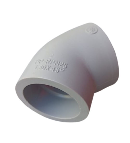 Semicodo polipropileno 50mm termofusión