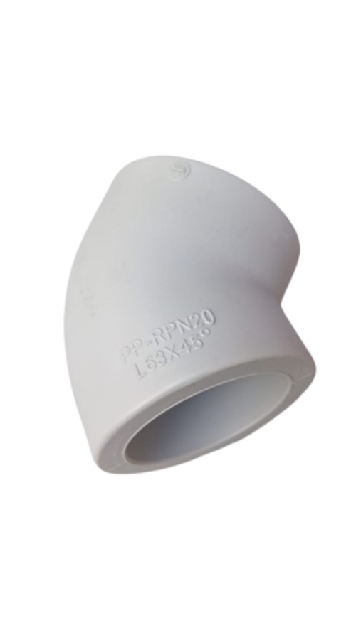 Semicodo polipropileno 63mm termofusión